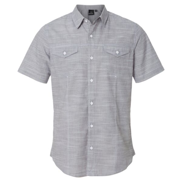 Men's Textured Solid Short Sleeve Shirt Thumbnail